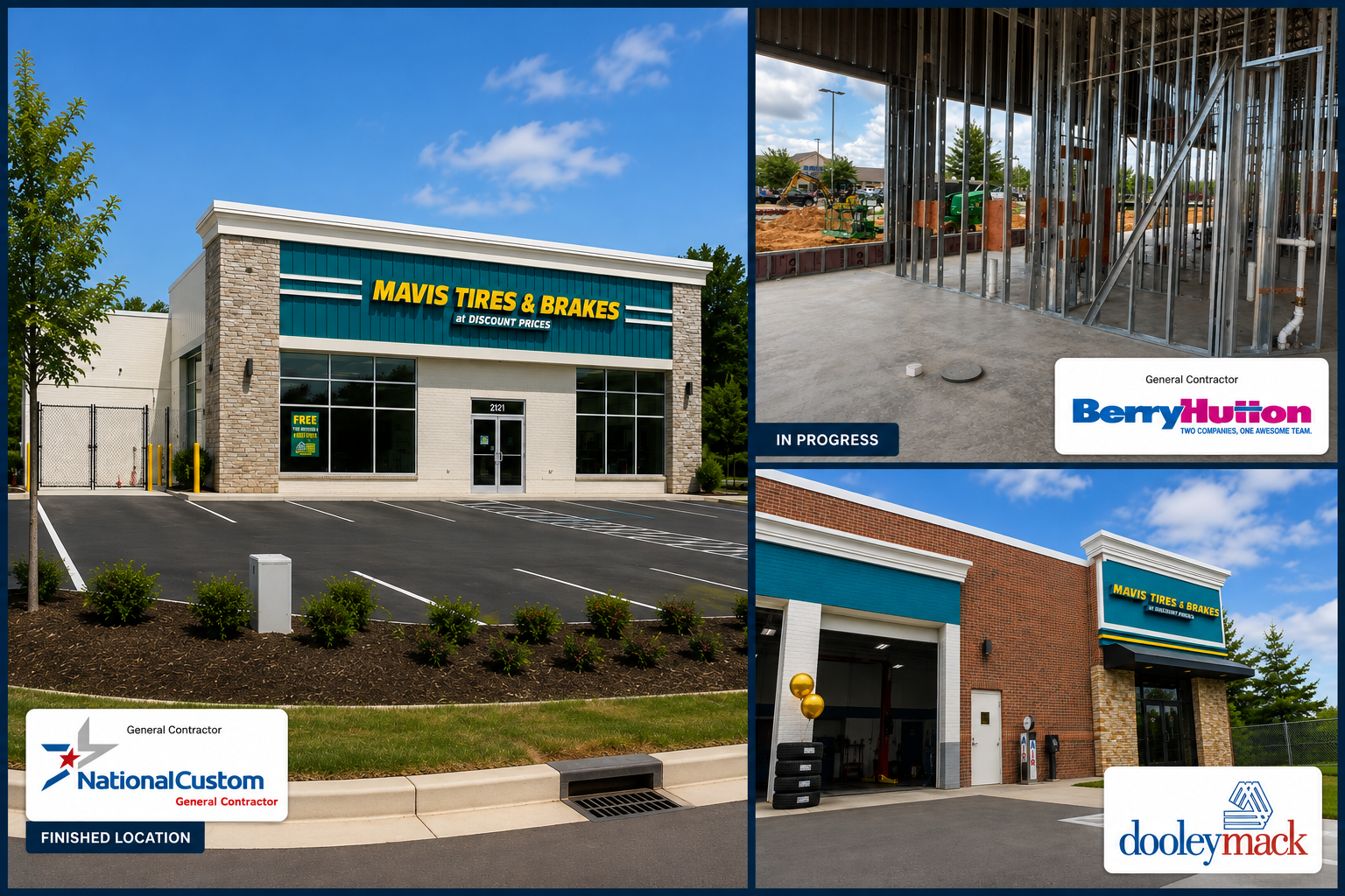 Mavis Tires & Brakes — finished locations and construction in progress